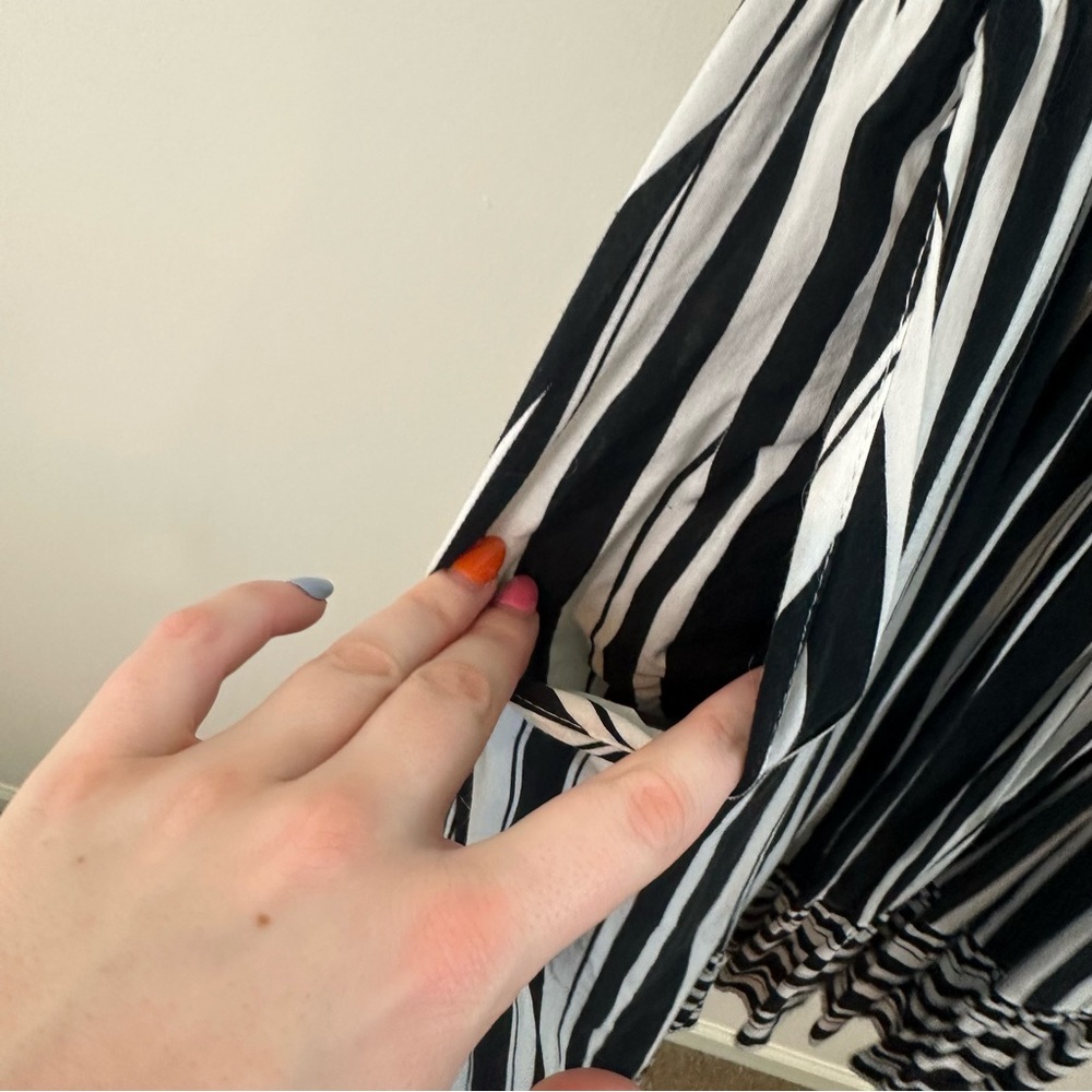 Torrid Black & White Stripe Challis Dress Size 3X Plus Women's - Picture 6 of 7